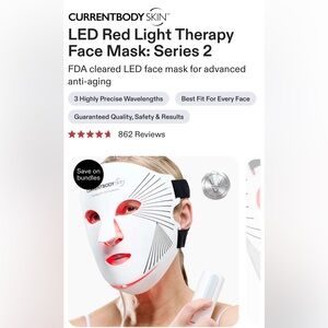 CurrentBody Skin LED Red Light Therapy Face Mask series 2